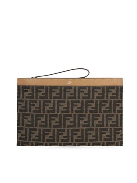 pochette uomo fendi|fendi medium flat pouch.